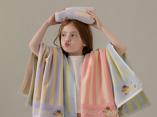 童模浴巾 毛巾 浴袍拍摄