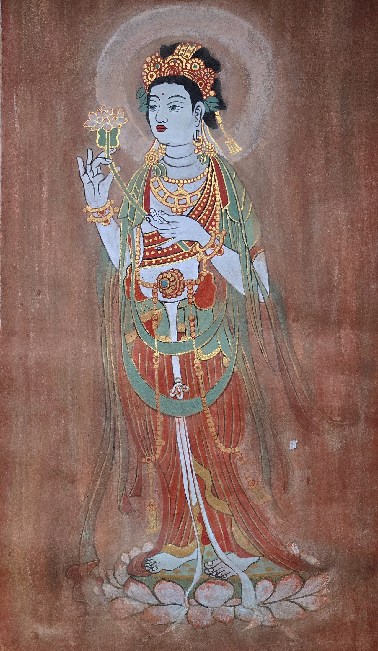 敦煌莫高窟401窟/持莲菩萨（图ZNDA0MjgyNDI0） - 其他 - 站酷设计师锦园chloe原创素材 - 站酷ZCOOL