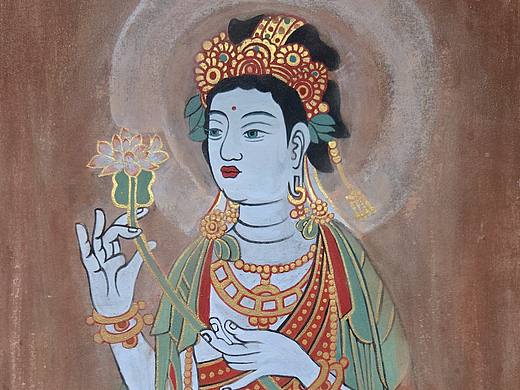 敦煌莫高窟401窟/持莲菩萨