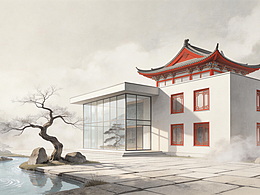 一组美学中国风庭院