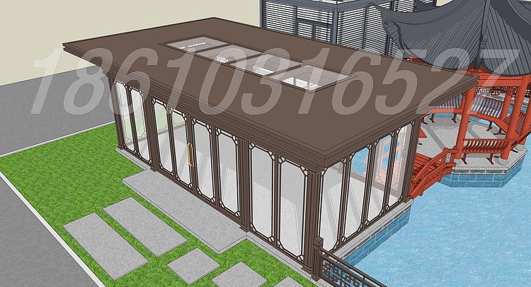 新中式阳光房设计效果图（图ZNDA0MjkxNTAw） - 建筑/空间 - 站酷设计师芳廷阳光原创素材 - 站酷ZCOOL