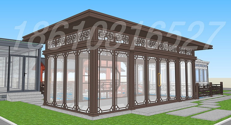 新中式阳光房设计效果图（图ZNDA0MjkxNTA4） - 建筑/空间 - 站酷设计师芳廷阳光原创素材 - 站酷ZCOOL