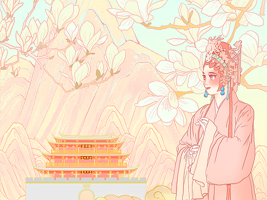 潮州城市主题插画