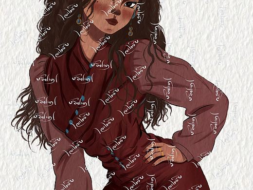 当藏地少女遇上美式卡通画风🎨