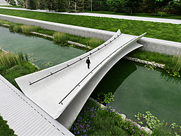 3D打印人行橋小樣