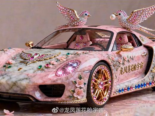 龙凤莲花舱宇宙国风概念豪车。