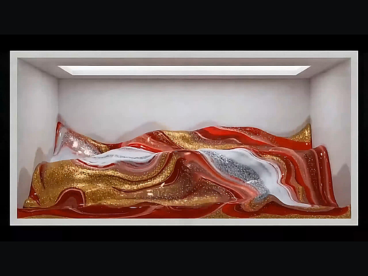 AIGC 染料液体 平面屏裸眼3D