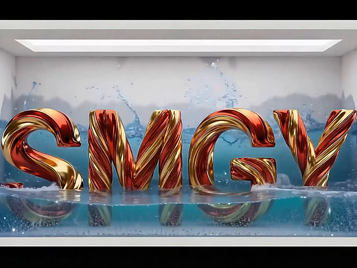 AIGC 海浪 平面屏裸眼3D