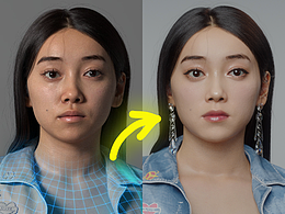 3D美妆/颜值改造/妆前 & 妆后