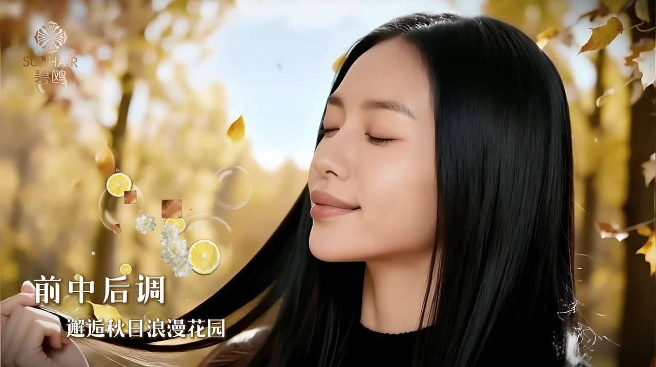 《碧鸥秋日恋人洗发水》 35 秒商用广告（已交付）（图ZNDA0MzI4NTg0） - 宣传片 - 站酷设计师YaYa设计原创素材 - 站酷ZCOOL