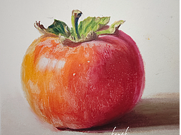 油画棒教程｜如何简单绘制柿子