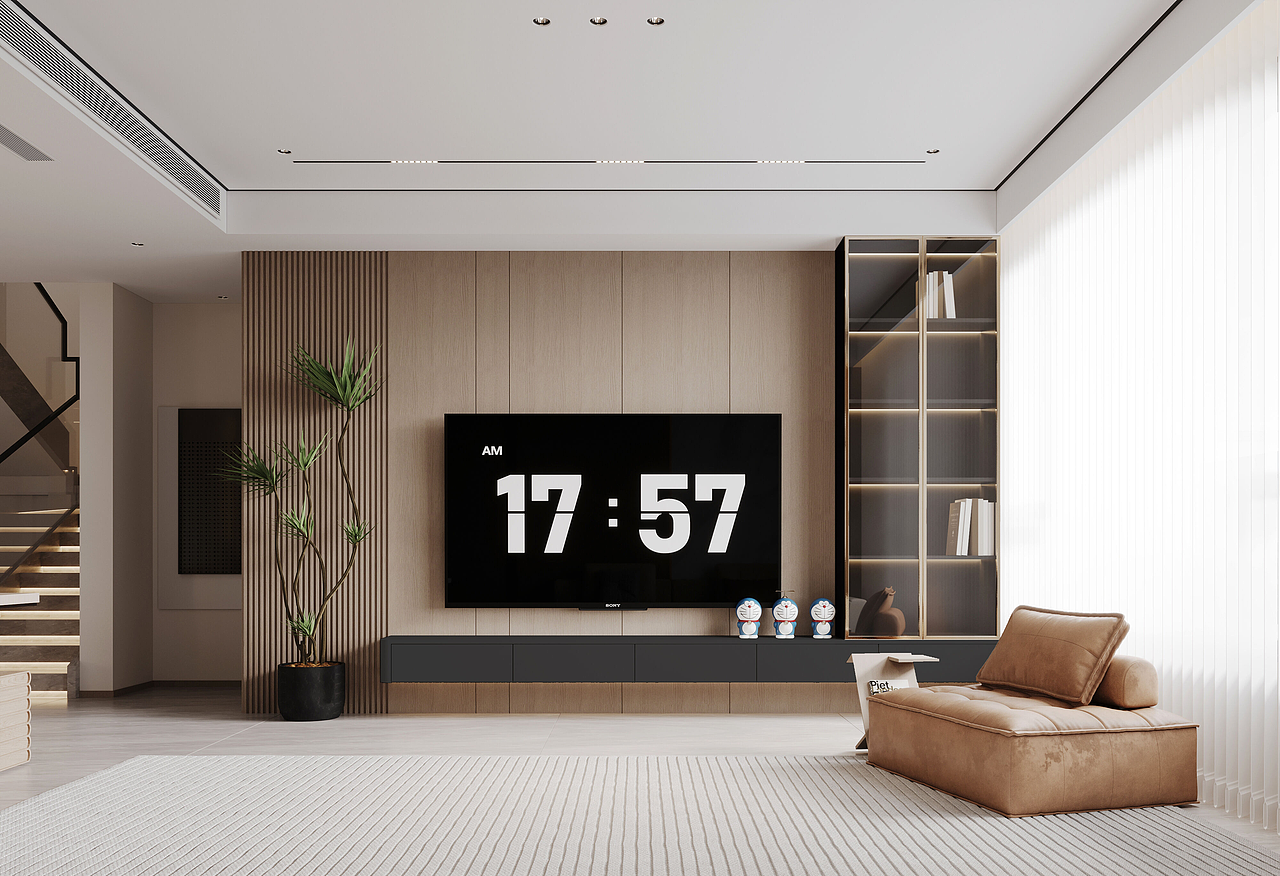 现代轻奢复式效果表现（图ZNDA0MzMwNDk2） - 家装设计 - 站酷设计师是丽丽啊wink原创素材 - 站酷ZCOOL