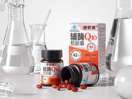 辅酶Q10软胶囊静物拍摄｜产品摄影