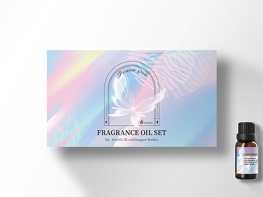 香薰外盒瓶装标签贴包装设计