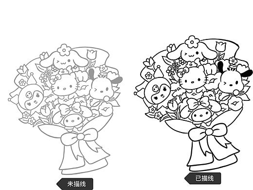 卡通花束手绘｜可爱风插画｜可接定制