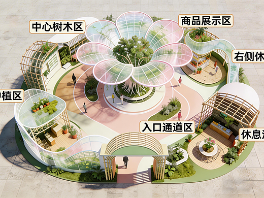 整点自然·花漾展区 | 让空间自然生长的设计提案