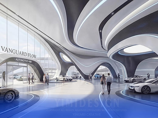 AIGC汽车工业展厅设计
