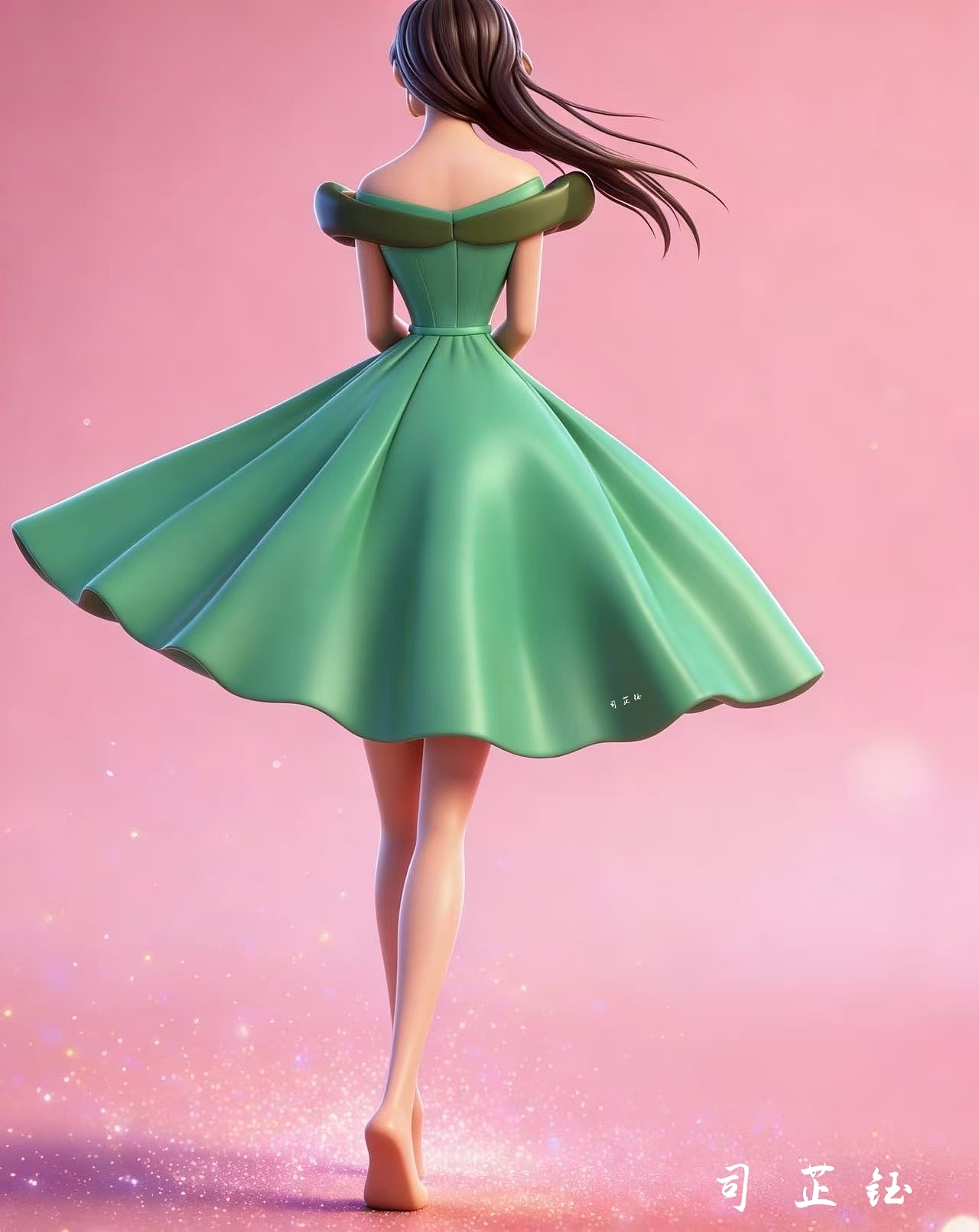 原创数字艺术 | 苹果绿清新礼服设计（图ZNDA0Mzc5NjA0） - 商业插画 - 站酷设计师司芷钰IP主理人原创素材 - 站酷ZCOOL