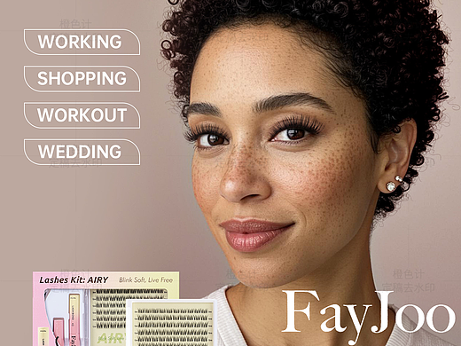 跨境美工-美妆护肤-亚马逊假睫毛主图A+设计