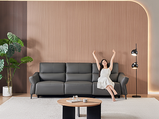 家具-意式真皮电动沙发详情页设计