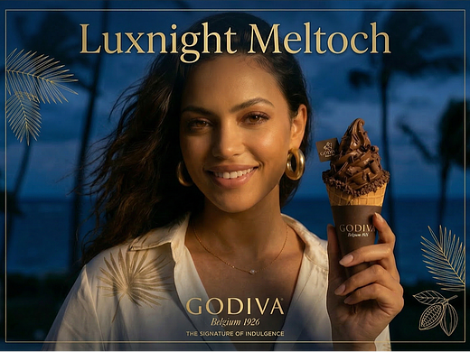 【奢夜融巧|Luxnight Meltoch】歌帝梵黑巧冰淇淋广告