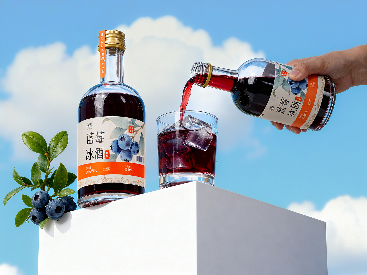 藍(lán)莓蔓越莓冰酒（圖ZNDA0MzkzNjEy） - 產(chǎn)品攝影 - 站酷設(shè)計師馬思諾原創(chuàng)素材 - 站酷ZCOOL