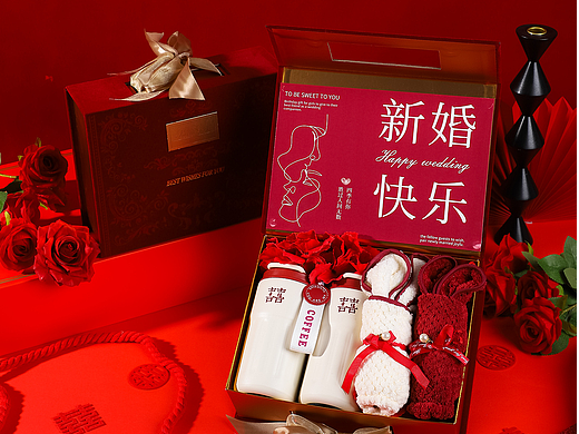 新婚夫妻蝴蝶结礼盒伴手礼