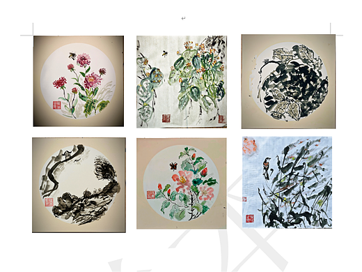 国画风文创类花色设计