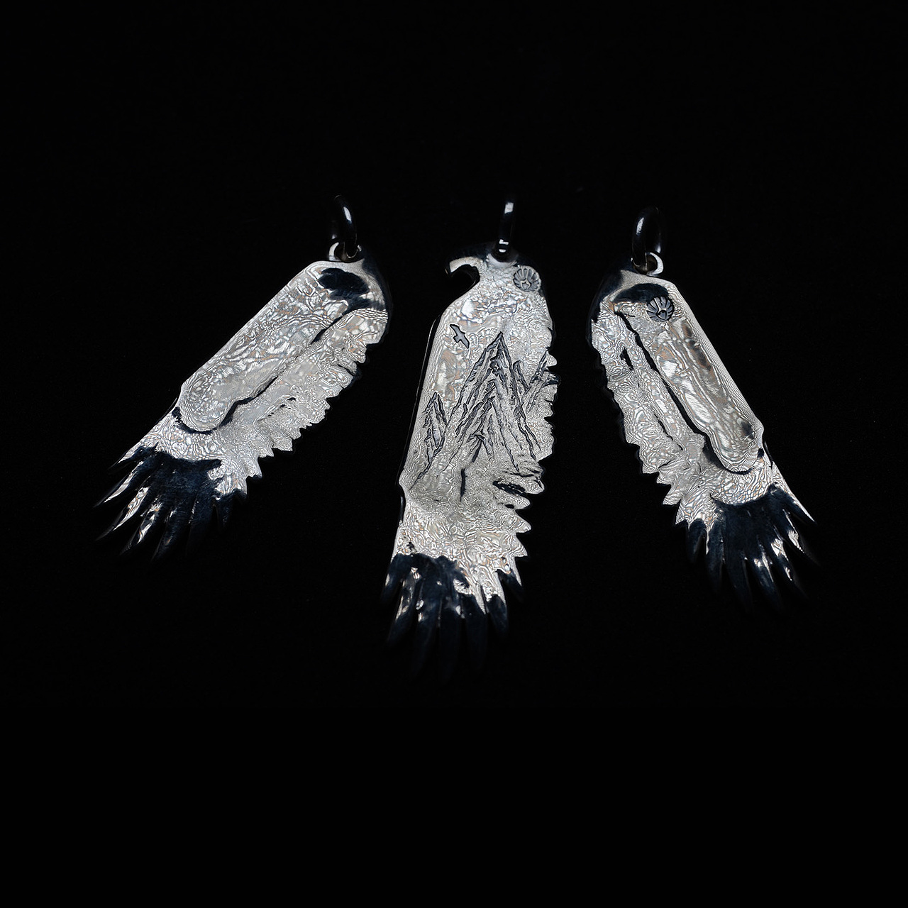 鹰翼吊坠（图ZNDA0NDEyODIw） - 首饰设计 - 站酷设计师偶屿设计原创素材 - 站酷ZCOOL