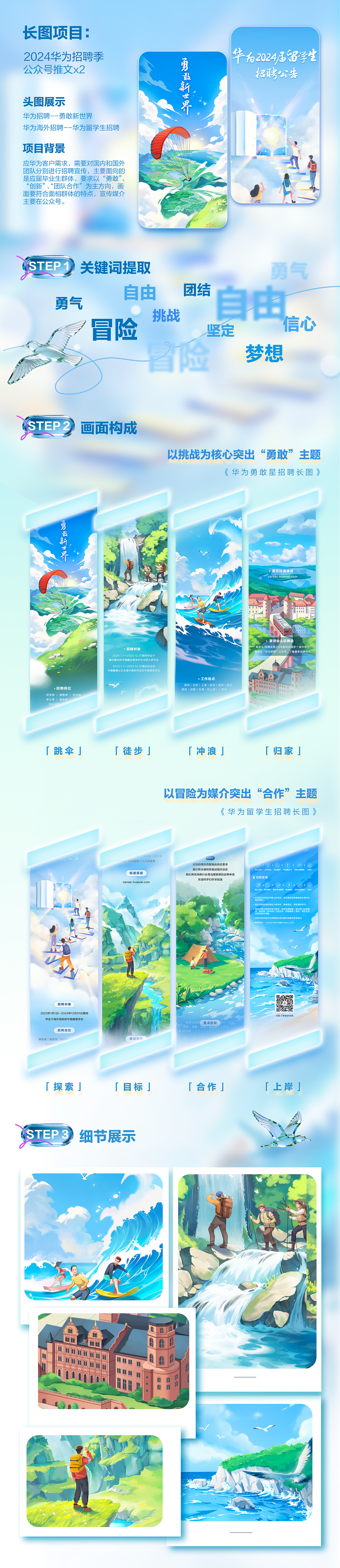 华为招聘-勇敢新世界推文（图ZNDA0NDE2MTUy） - 商业插画 - 站酷设计师大满设计原创素材 - 站酷ZCOOL