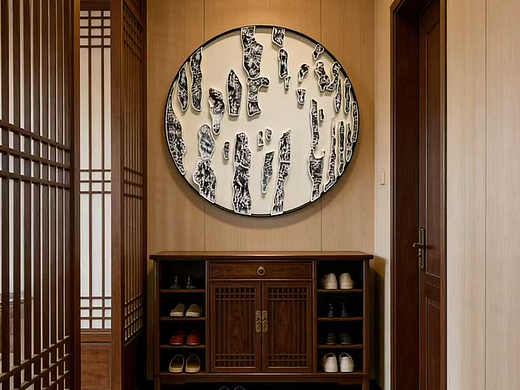 平行艺术｜新中式玄关的点睛之笔