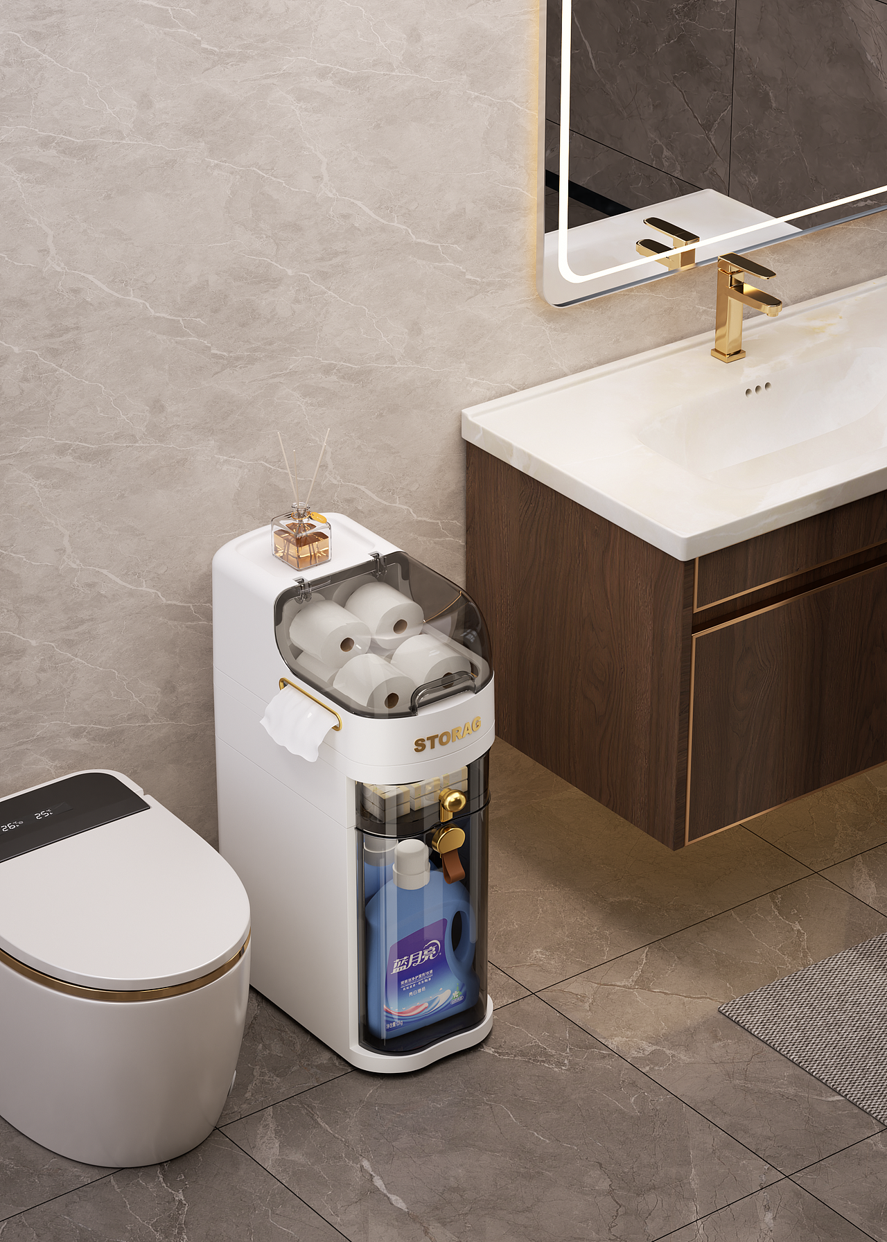 卫浴收纳柜渲染（图ZNDA0NDI4NzAw） - 产品 - 站酷设计师世间原创素材 - 站酷ZCOOL