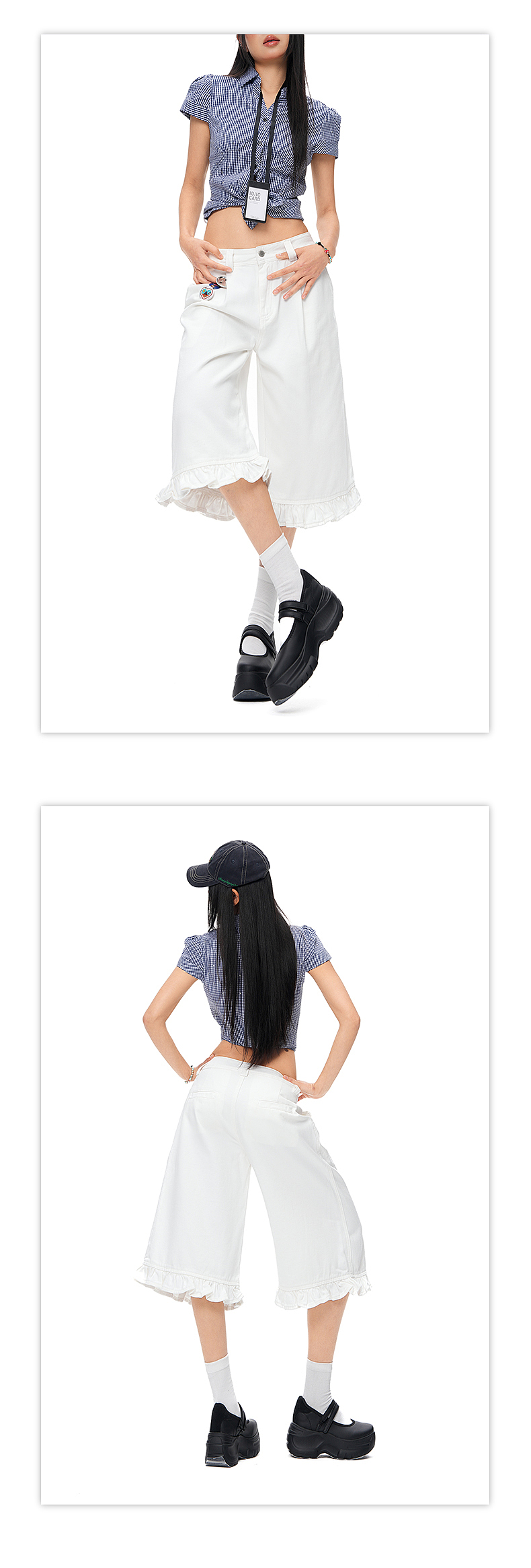 美式辣妹街头白复古蓝牛仔短裤详情页排版海报模特拼图（图ZNDA0NDI5MDg4） - 其他平面 - 站酷设计师特务L原创素材 - 站酷ZCOOL