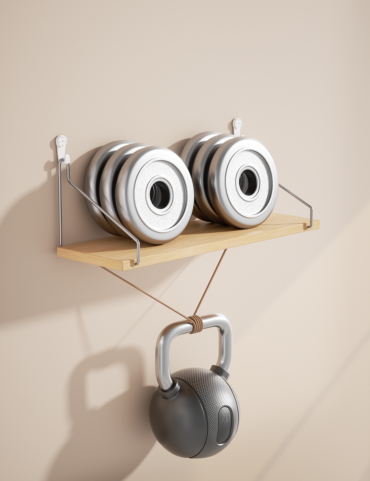 墙上甚置物架建模渲染（图ZNDA0NDI5OTg0） - 产品 - 站酷设计师世间原创素材 - 站酷ZCOOL