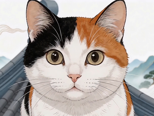 《三花猫 春分巡游记》 宋代集市治愈系视频｜AI动画