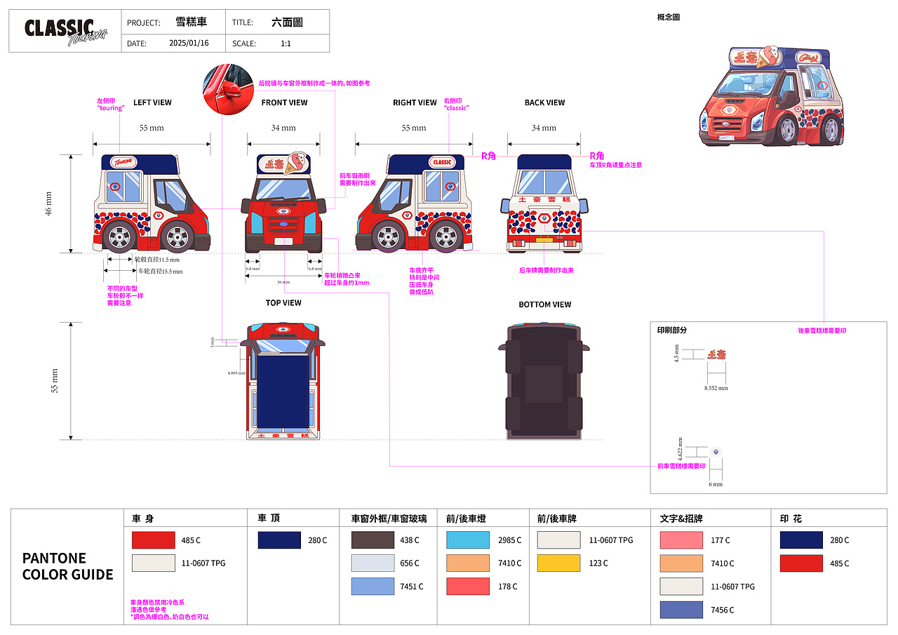 香港雪糕车警车Q版矢量插画公仔产品六面图设计（图ZNDA0NDMyMjI4） - IP形象 - 站酷设计师孫友友原创素材 - 站酷ZCOOL