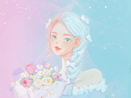 原创插画｜时光不语,花开有期