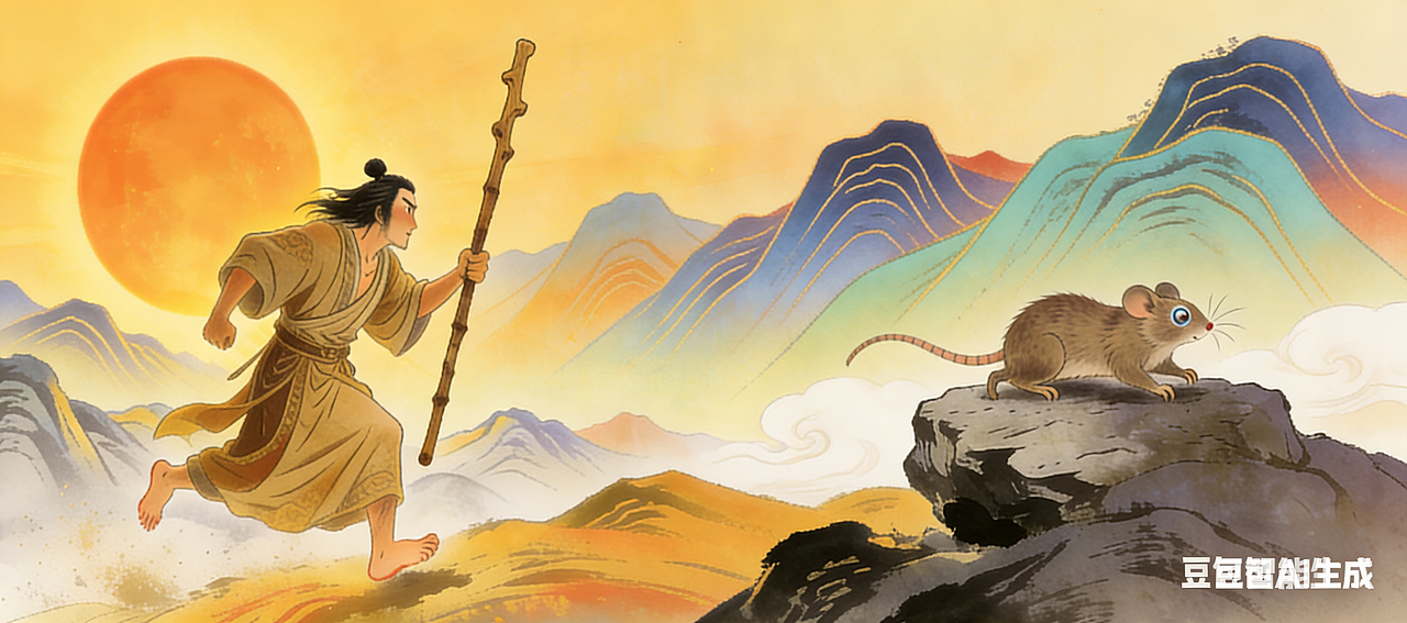 《夸父逐日·薪火赴途》（图ZNDA0NDQxMzYw） - AI作品 - 站酷设计师JuneandY原创素材 - 站酷ZCOOL