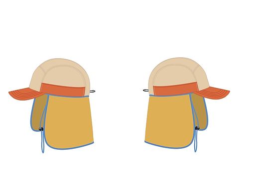 护颈五片瓜皮帽