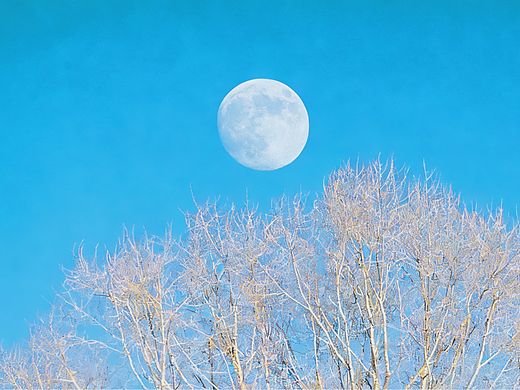 西藏的月亮总是会给你惊喜