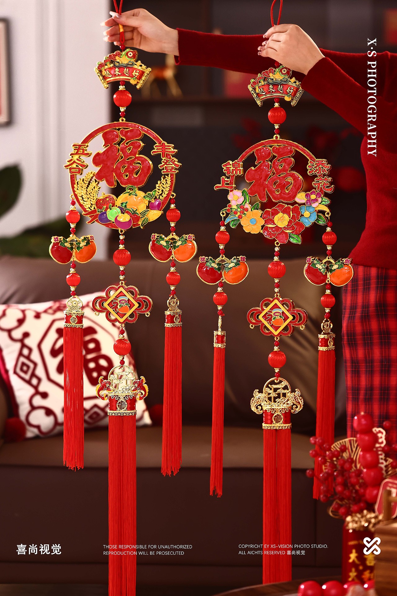 挂件中国结「新年喜庆系列 | 喜品拍摄 ✖ 喜尚摄影（图ZNDA0NDUxMjk2） - 产品摄影 - 站酷设计师喜尚商业摄影原创素材 - 站酷ZCOOL