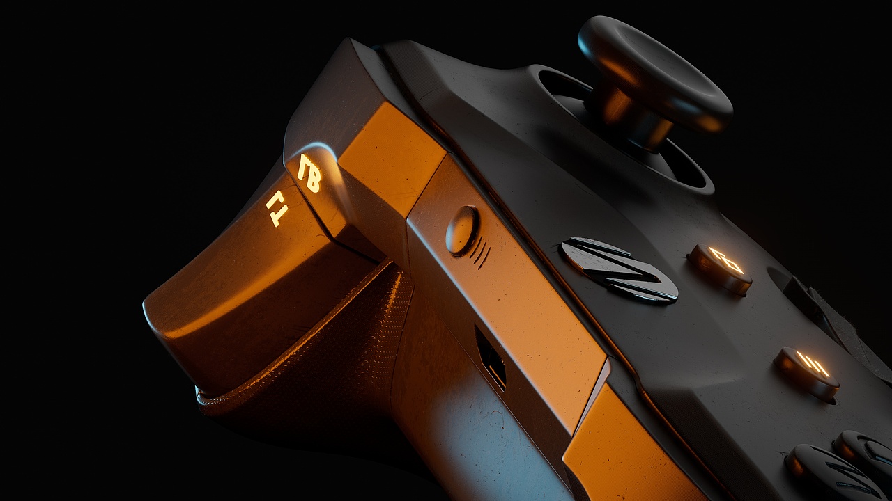 游戏手柄 X 产品渲染｜C4D三维质感呈现（图ZNDA0NDU4MTEy） - 产品 - 站酷设计师寅时设计原创素材 - 站酷ZCOOL