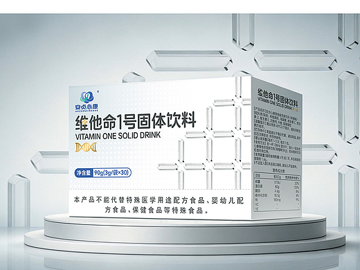 高端精致几何抽象风未来感饮料包装设计