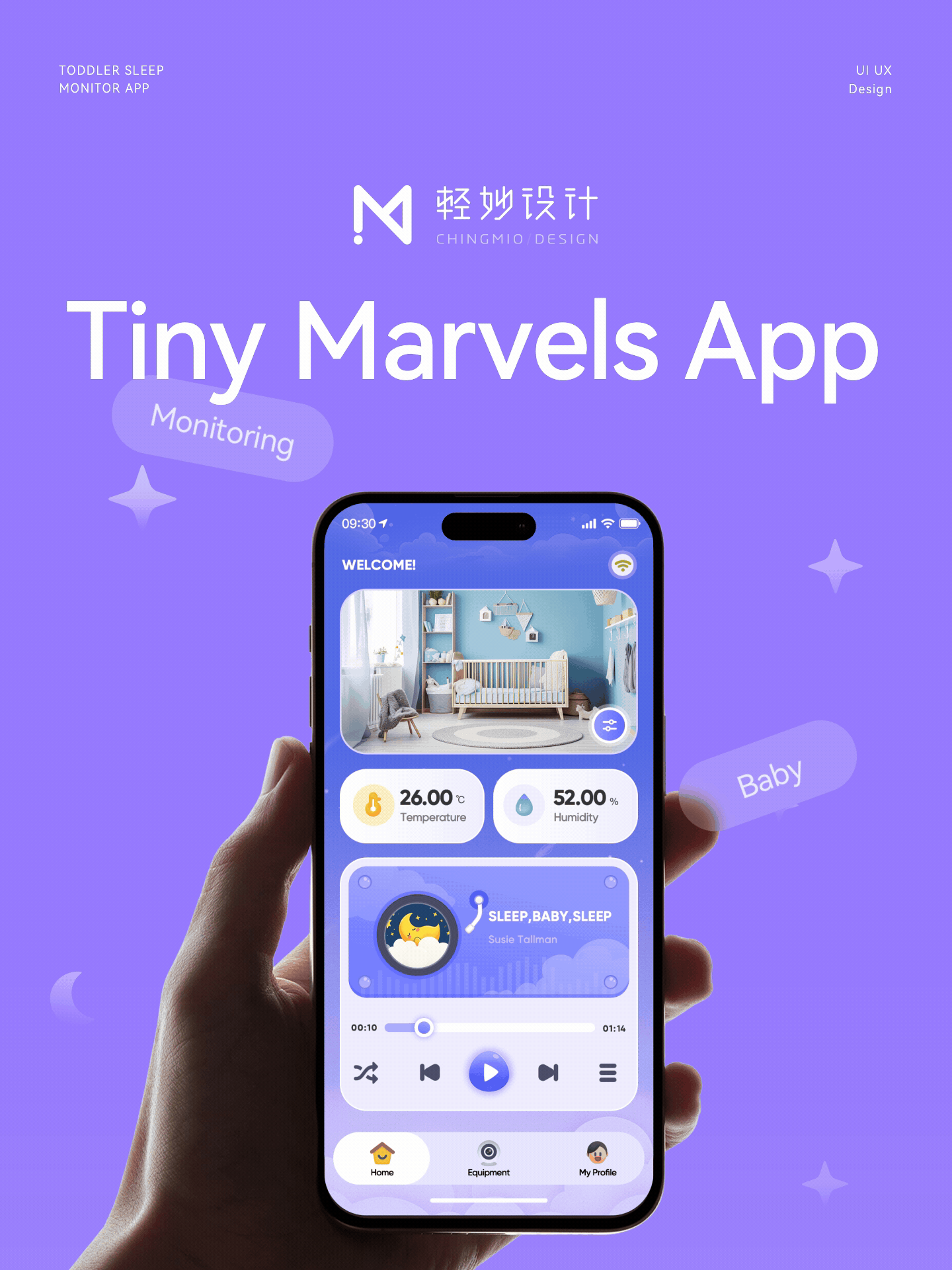 💤 智能婴童看护APP设计（图ZNDA0NDU5NTY4） - APP界面 - 站酷设计师轻妙设计原创素材 - 站酷ZCOOL