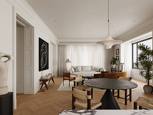 临摹作品-中古风家装