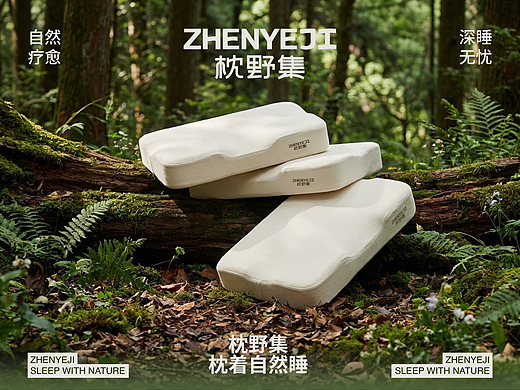 「枕野集 ZHENYEJI」自然疗愈护眠枕品牌全案设计