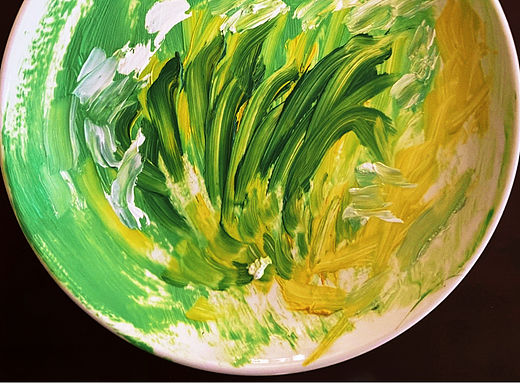 春醒图．西岭蓝鸟诗意画．中西融合．陶瓷艺术绘画