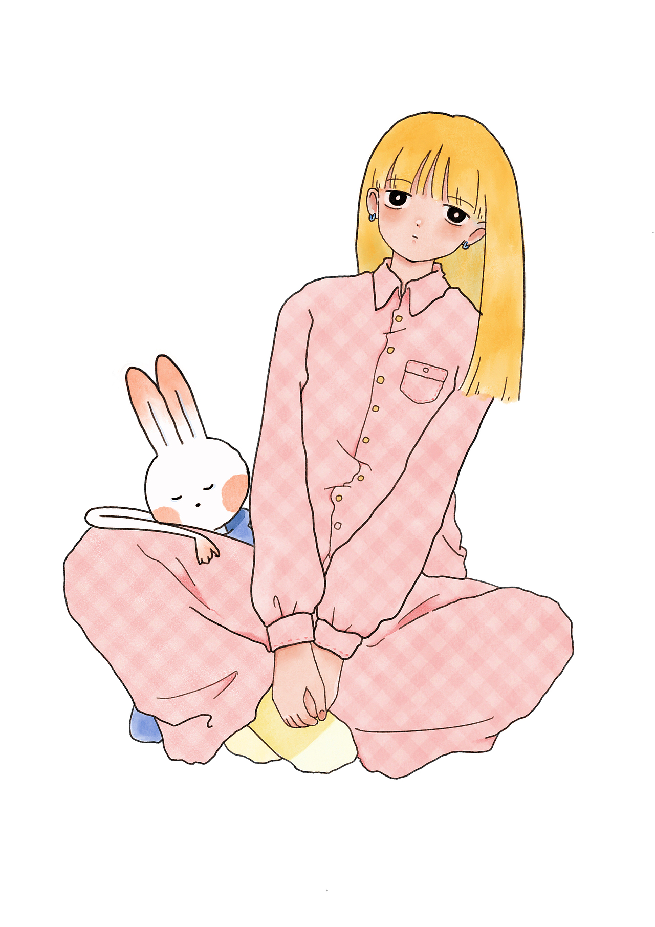 兔子小姐（图ZNDA0NDY2MjA0） - 艺术插画 - 站酷设计师乔宜乔原创素材 - 站酷ZCOOL