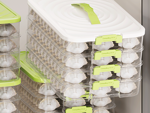 饺子盒渲染作品