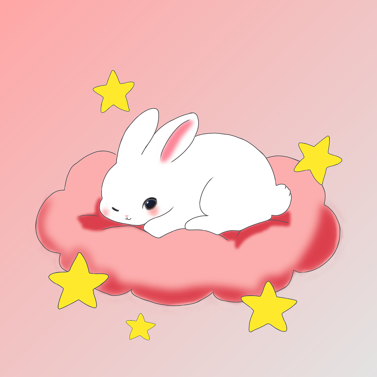 治愈或者梦幻兔兔系列（图ZNDA0NDcxMjUy） - 儿童插画 - 站酷设计师绘画蓝鲸原创素材 - 站酷ZCOOL